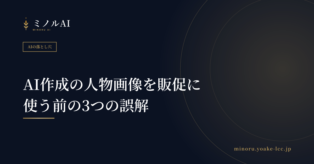 AI作成の人物画像を販促に使う前の3つの誤解